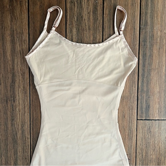 I Am Yummie Nude Shapewear Slip Long Braless Shaper Small Dress Lace Hem Cami - Picture 5 of 8